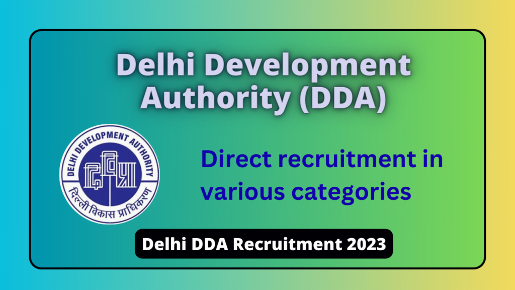 Delhi DDA Recruitment