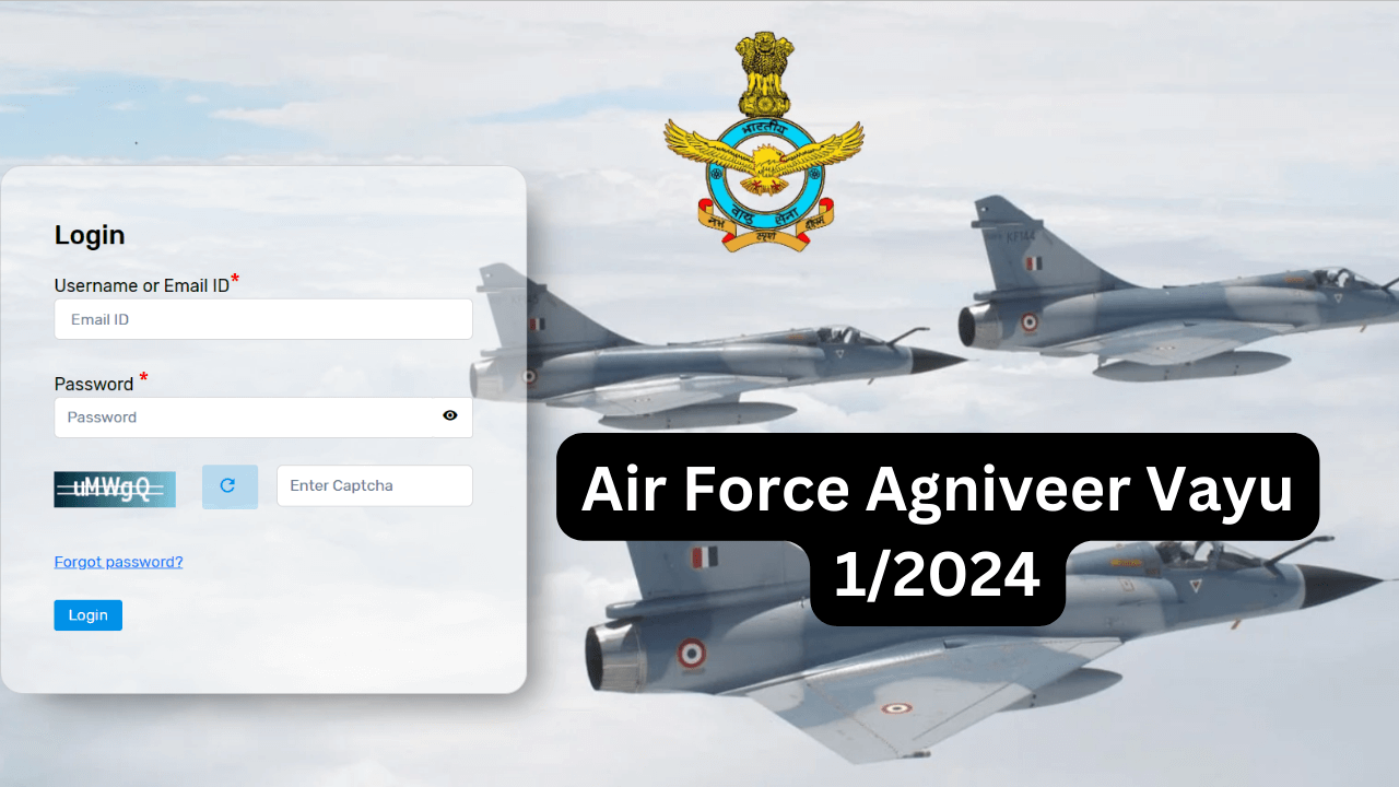 Air Force Agniveer Vayu 1/2024 Notification Released, वायु सेना