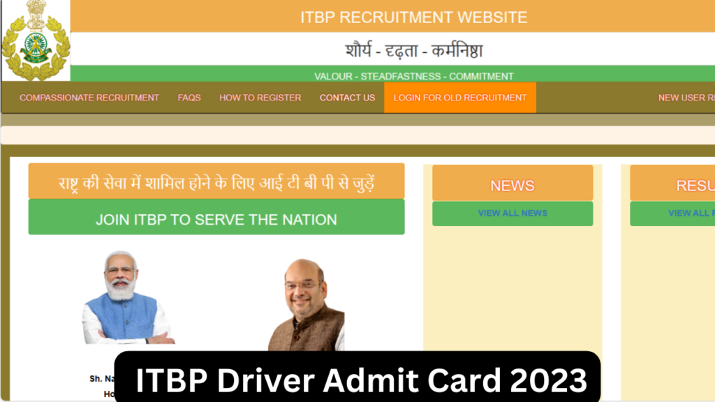 ITBP Driver Admit Card 2023 